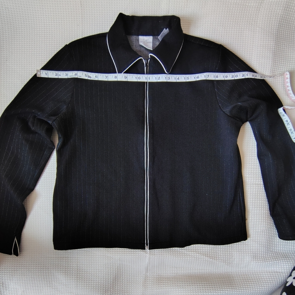 Petite Emma & James Zipper Jacket with white stichings